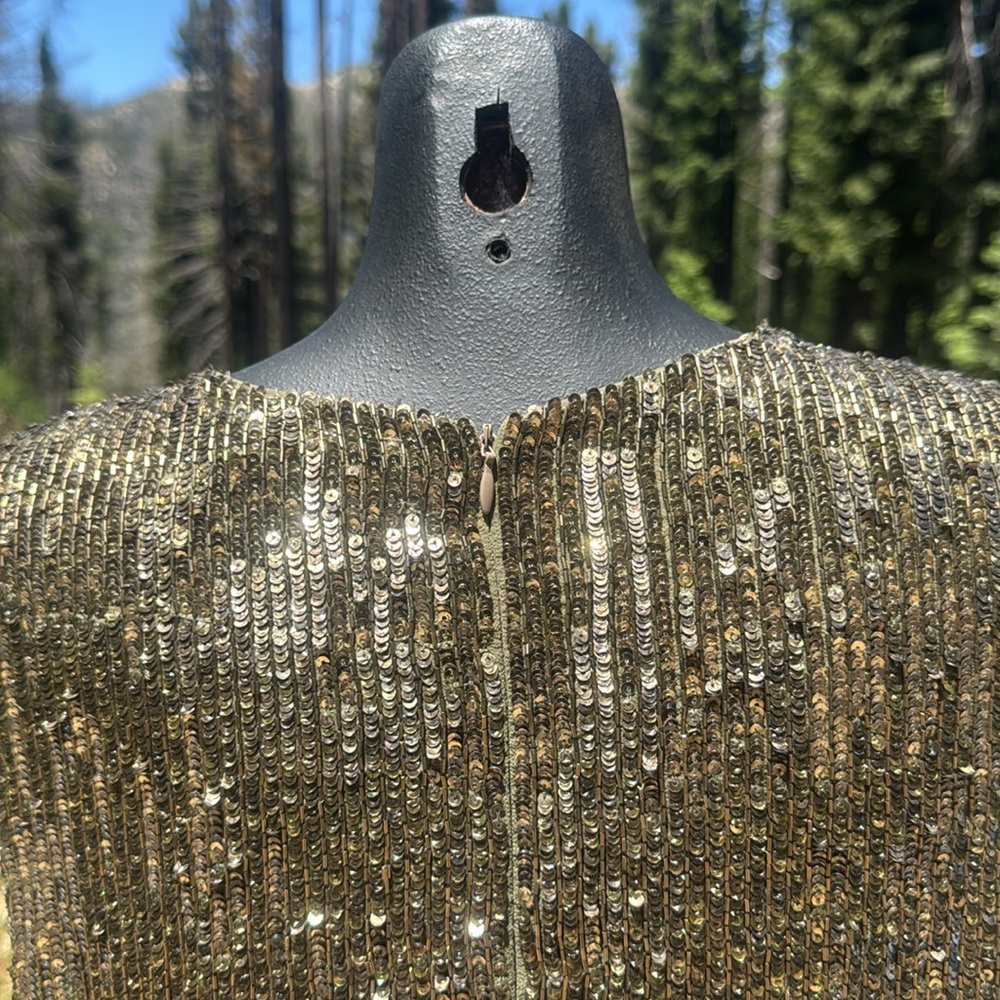 NWOT Polo Ralph Lauren sequined/Beaded Sleeveless Mini Cocktail Dress Stunning! - Picture 7 of 12